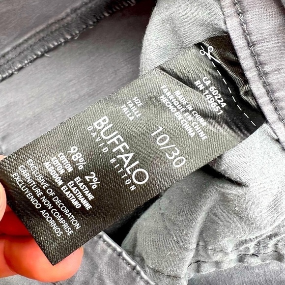 BUFFALO David Bitton Women Mid-Rise Grey Skinny Stretch Ankle Grazer Jean 10/30 - Picture 7 of 10